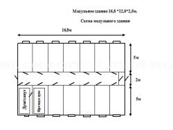 Модульное здание 16,8 *12,0*2,5м. в Ивне